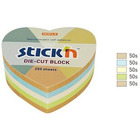 Karteczki Stick'n 64x67mm serce 4 kolory (250)