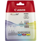 Tusz Canon CLI521 do iP-3600/4600, MP-540/620/630/980 | 3 x 9 ml | CMY