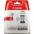 Zestaw dwóch tusz  Canon PGI-570PGBK XL do Pixma MG-5750/6850 | 2 x 22ml | black